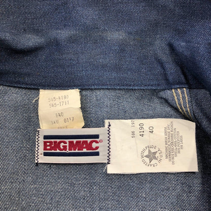 80s BIG MAC Denim Coverall Jacket 40 [ 10716 ]