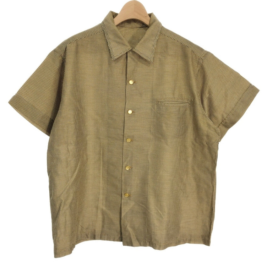 60s Open Collar Short Sleeve Check Shirts [ 10722 ]
