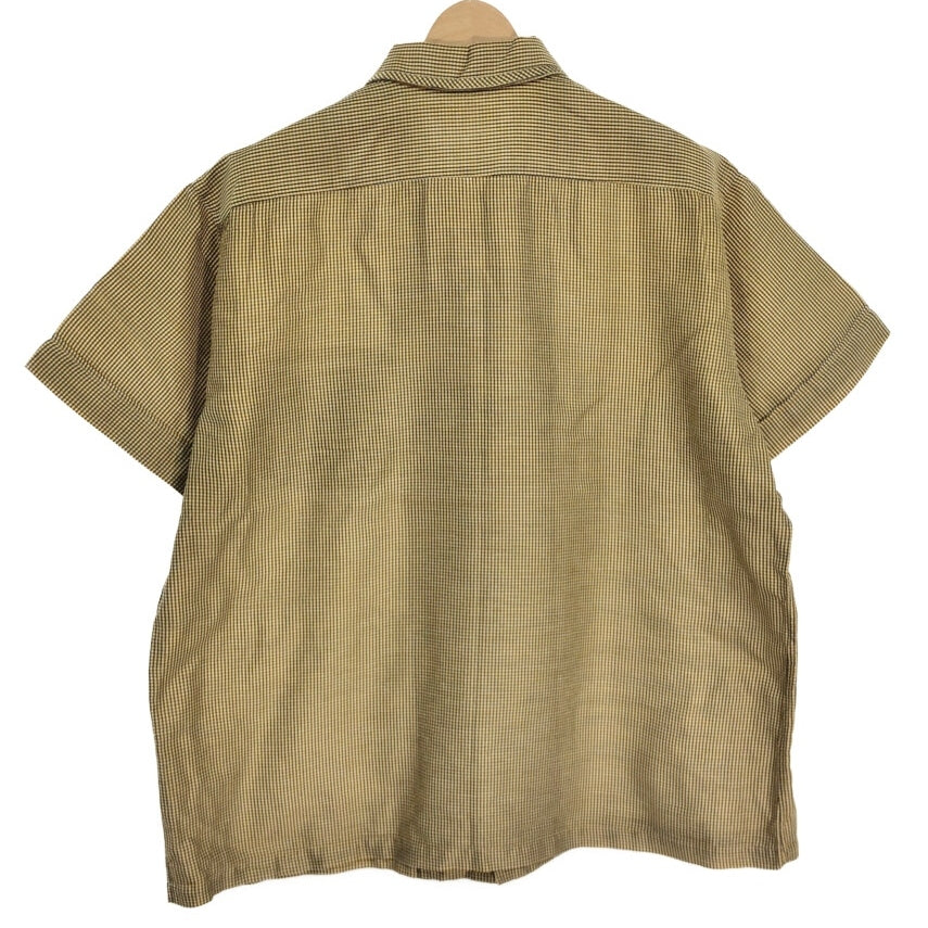 60s Open Collar Short Sleeve Check Shirts [ 10722 ]