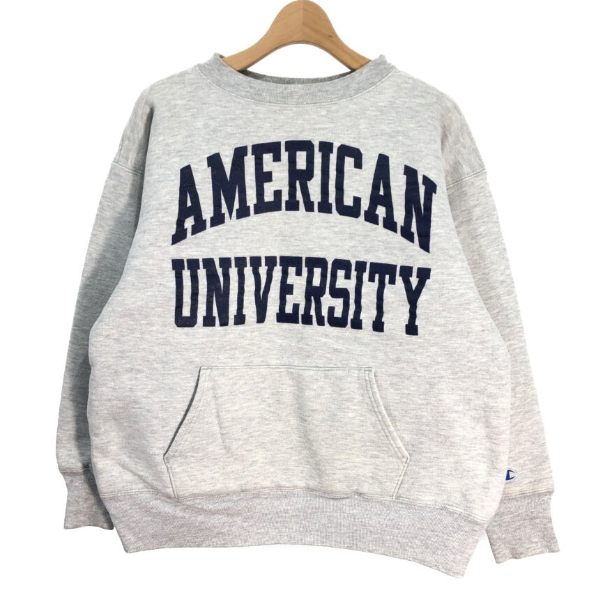 90s Champion W Face American Print Sweat Shirts L [ 10735 ]