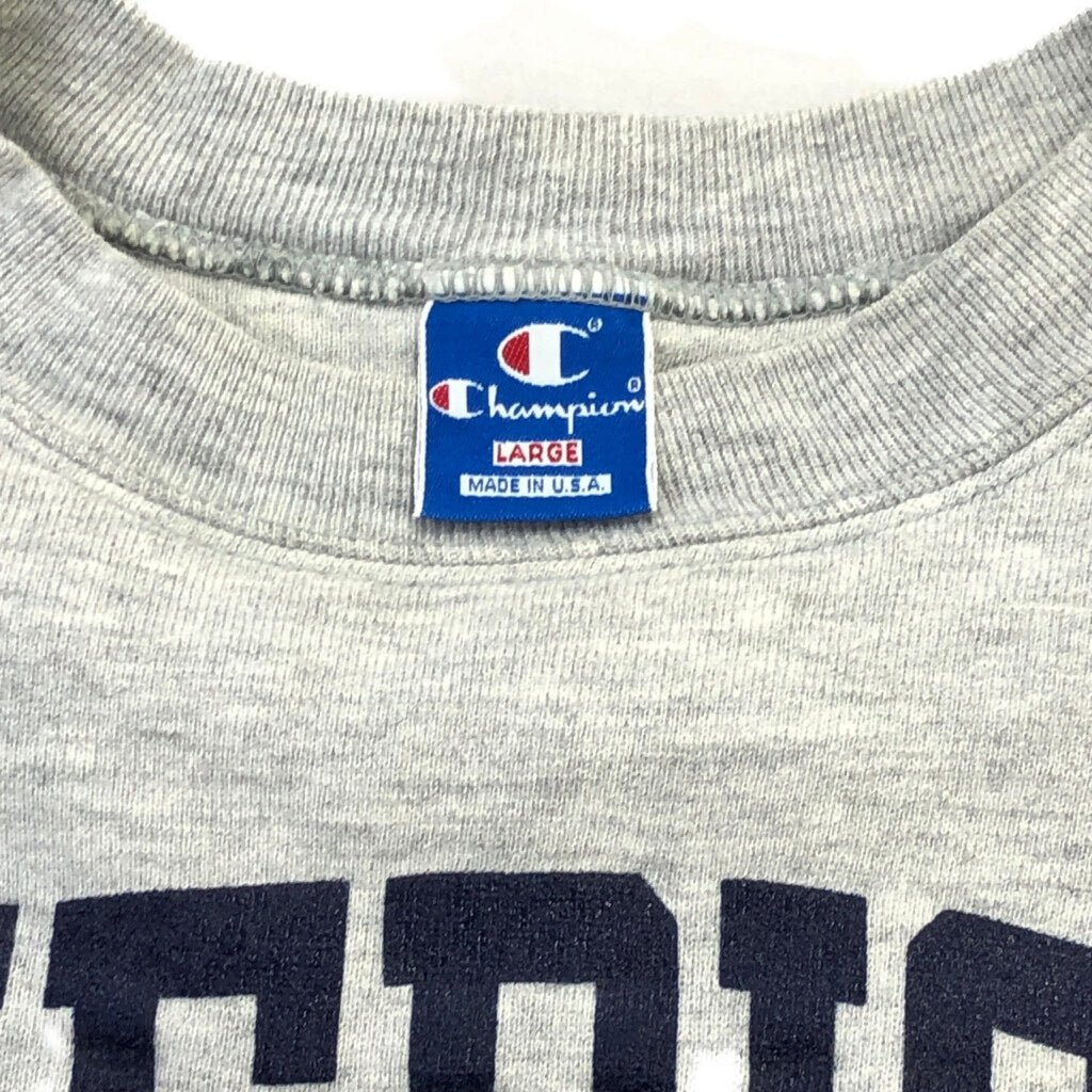 90s Champion W Face American Print Sweat Shirts L [ 10735 ]