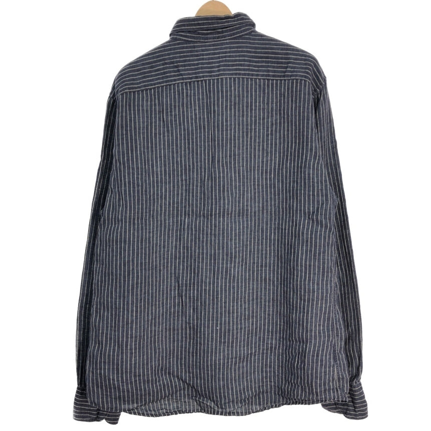 00s Michek axel Paris Linen Long Sleeve Shirts XXL [ 10737 ]