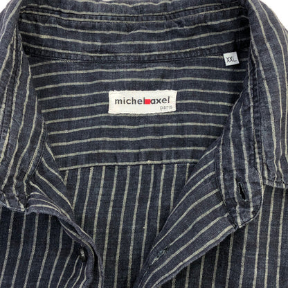 00s Michek axel Paris Linen Long Sleeve Shirts XXL [ 10737 ]