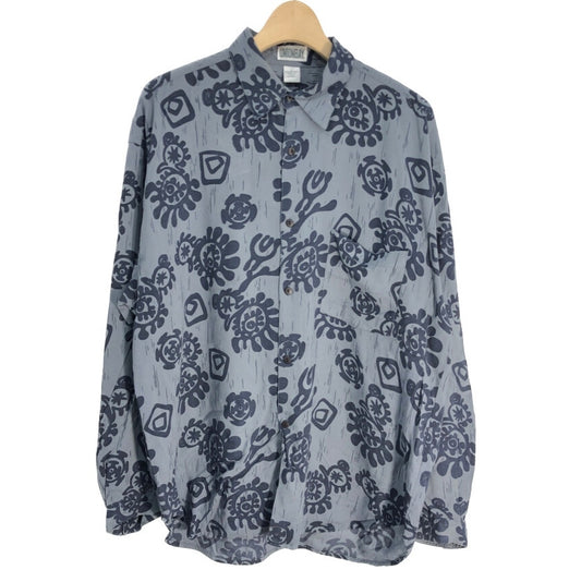 90s UNIONBAY Rayon Shirt L [ 10741 ]