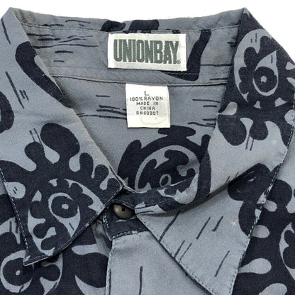 90s UNIONBAY Rayon Shirt L [ 10741 ]