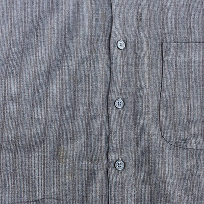 90s PERRY ELLIS Band Collar Shirt L [ 10746 ]