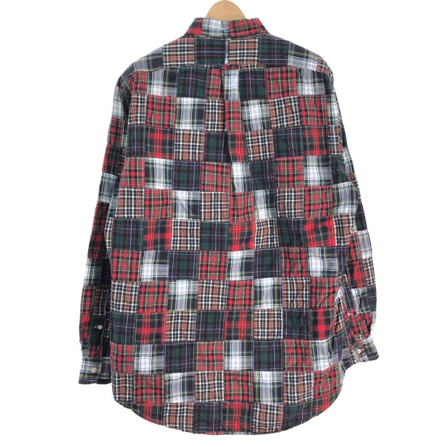 90s Ralph Lauren Patchwork Shirt L [ 10757 ]