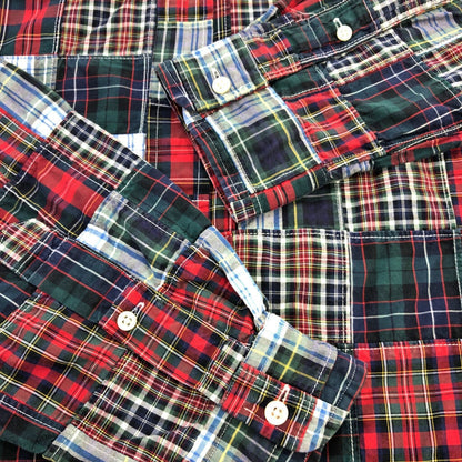 90s Ralph Lauren Patchwork Shirt L [ 10757 ]