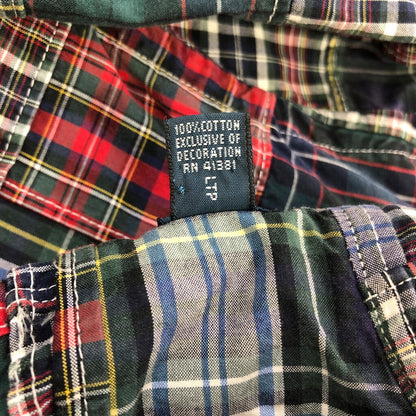 90s Ralph Lauren Patchwork Shirt L [ 10757 ]