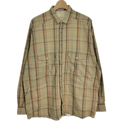 90s VALENTINO Long Sleeve Checkered Shirts 42 [ 10763 ]