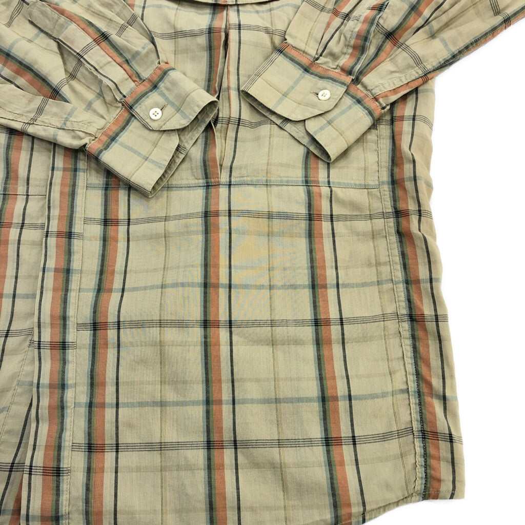 90s VALENTINO Long Sleeve Checkered Shirts 42 [ 10763 ]