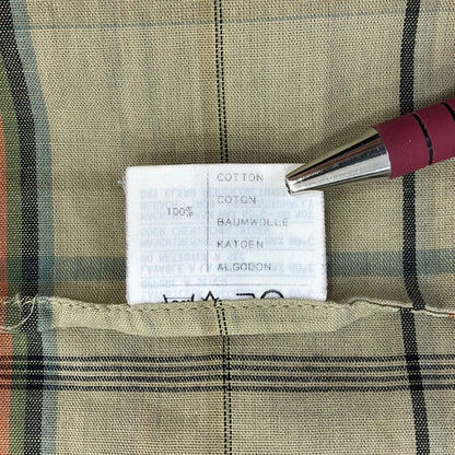 90s VALENTINO Long Sleeve Checkered Shirts 42 [ 10763 ]