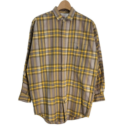 90s Calvin Klein Sport Checkered Long Sleeve Designed Shirts M [ 10766 ]