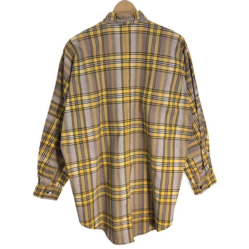 90s Calvin Klein Sport Checkered Long Sleeve Designed Shirts M [ 10766 ]