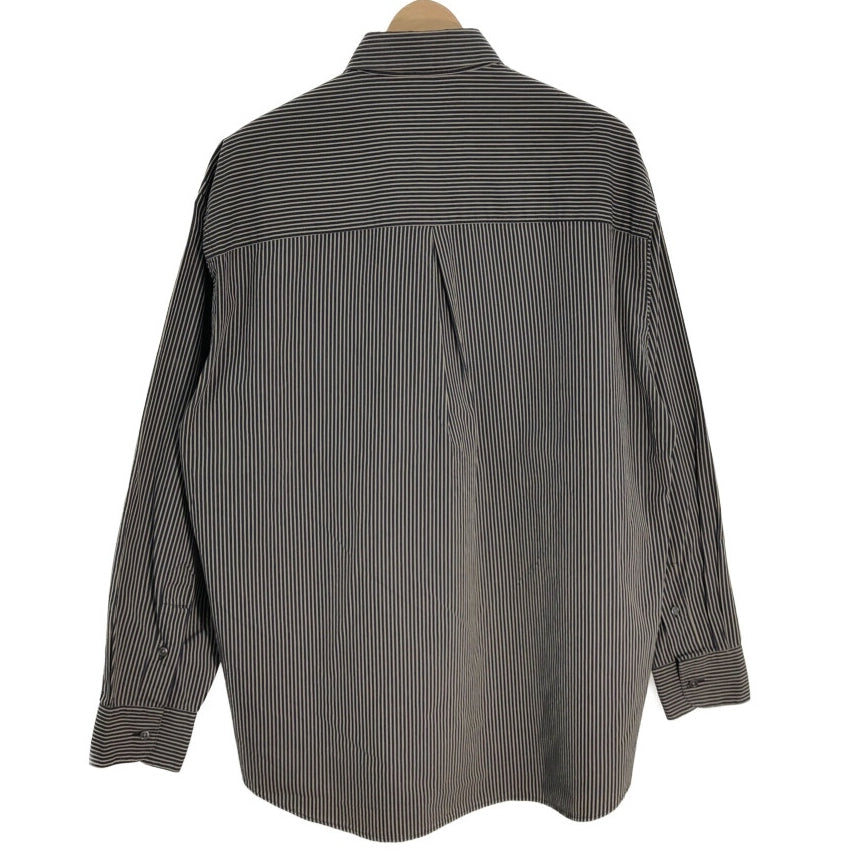 00s DONNA KARAN Stripe Long Sleeve Shirts 15.5 [ 10767 ]