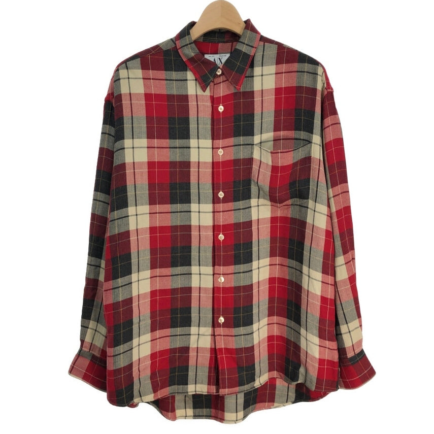00s ARMANI EXCHANGE Rayon Checkered Long Sleeve Shirts M [ 10768 ]
