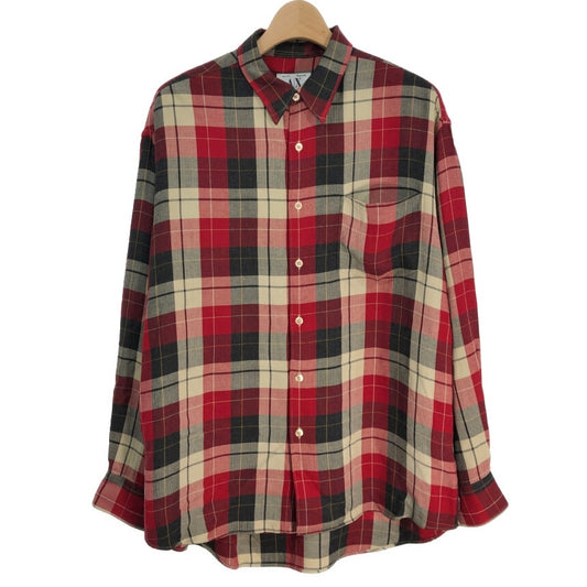 00s ARMANI EXCHANGE Rayon Checkered Long Sleeve Shirts M [ 10768 ]