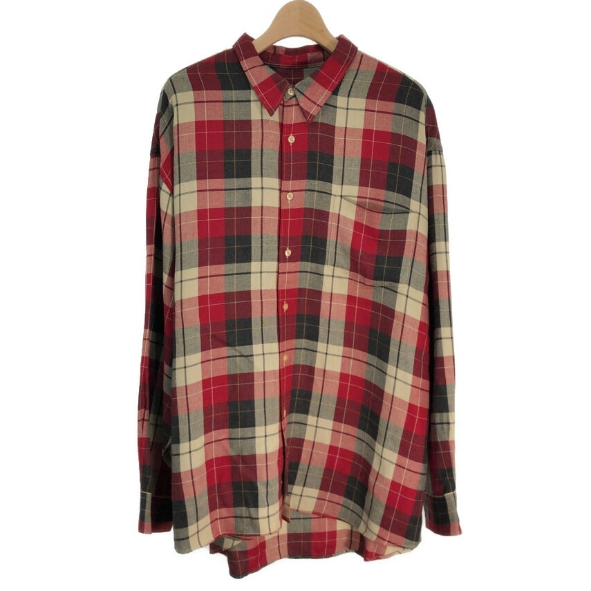 00s ARMANI EXCHANGE Rayon Checkered Long Sleeve Shirts XL [ 10769 ]