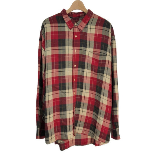 00s ARMANI EXCHANGE Rayon Checkered Long Sleeve Shirts XL [ 10769 ]