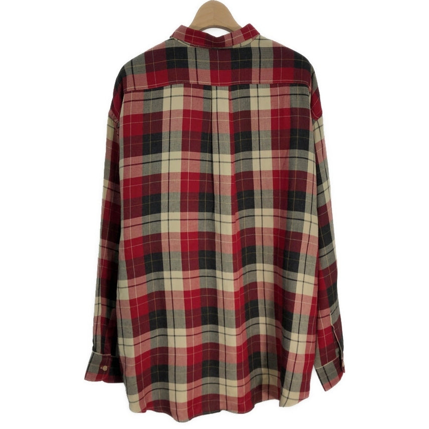 00s ARMANI EXCHANGE Rayon Checkered Long Sleeve Shirts XL [ 10769 ]