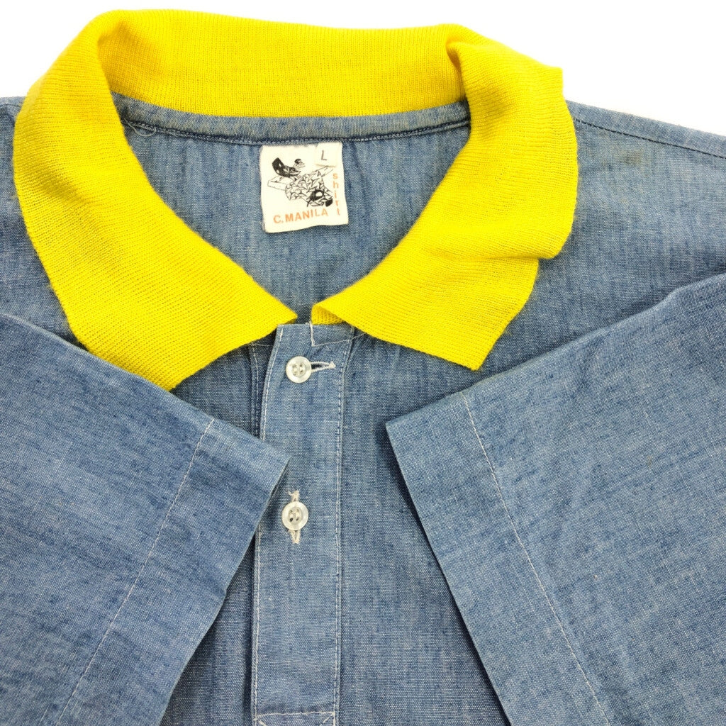 90s C.MANILA Short Sleeve Shirts L [ 10793 ]