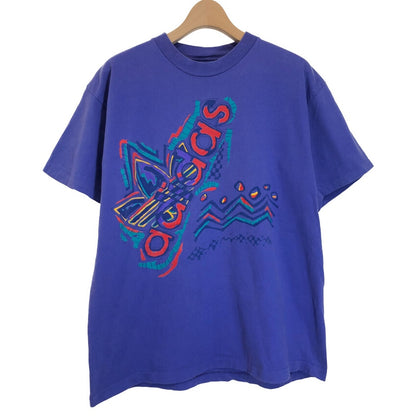 90s ADIDAS Print T-Shirt L [ 10886 ]