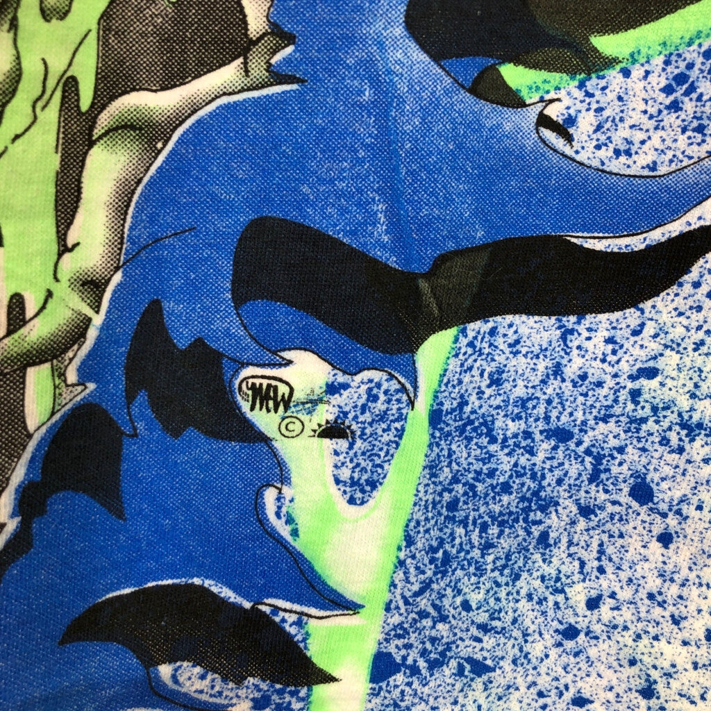 90s Skelton Breakthrough All Over Print T-Shirt XL [ 10897 ]