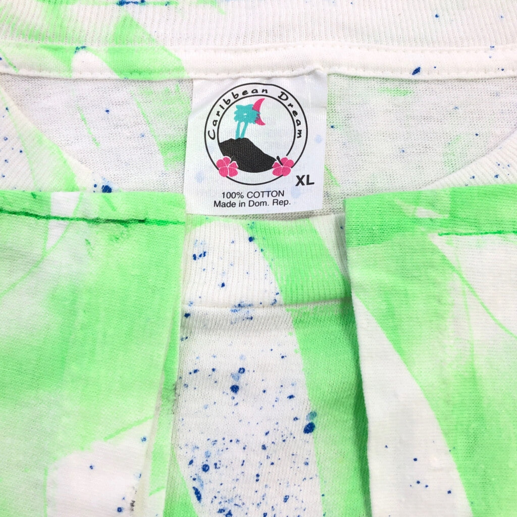 90s Skelton Breakthrough All Over Print T-Shirt XL [ 10897 ]